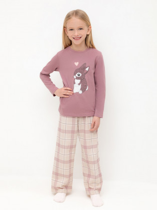 Пижама для девочки, артикул: К 1623, цвет: розовый