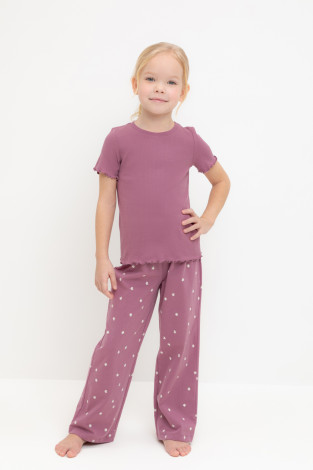 Пижама для девочки, артикул: К 1636-1, цвет: фиолетовый