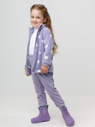 Брюки для девочки, артикул: ФЛ 40006-1/6 ГР, цвет: фиолетовый