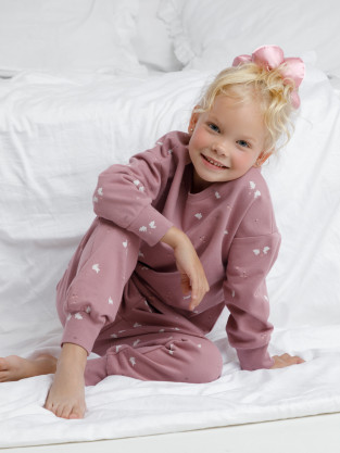 Пижама для девочки, артикул: К 1587, цвет: розовый