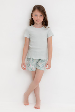 Пижама для девочки, артикул: К 1596, цвет: светло-серый5
