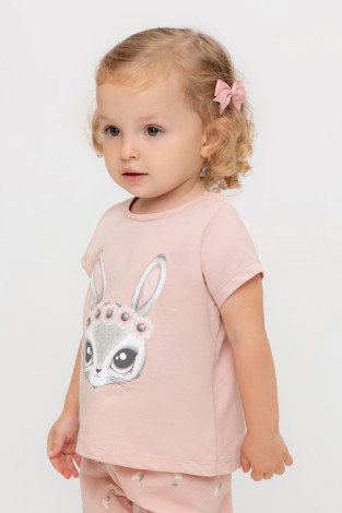 Футболка для девочки, артикул: КР 302702, цвет: розовый