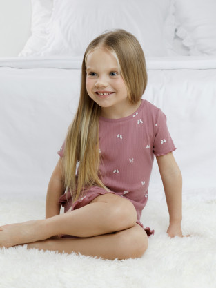 Пижама для девочки, артикул: К 1652, цвет: розовый