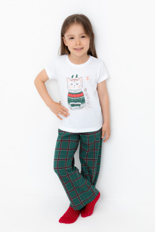 Пижама для девочки, артикул: К 1640, цвет: светло-розовый