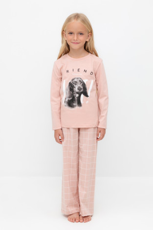 Пижама для девочки, артикул: К 1623, цвет: розовый