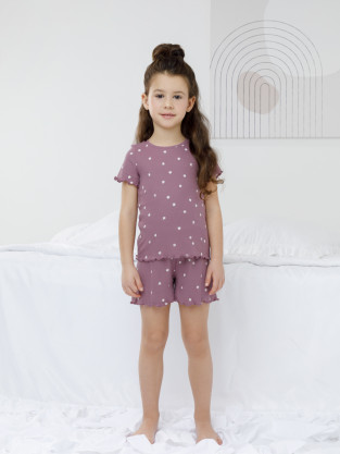 Пижама для девочки, артикул: К 1652, цвет: фиолетовый