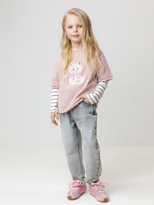 Футболка для девочки, артикул: КР 302809, цвет: розовый