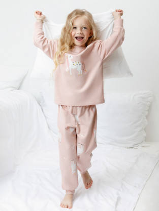 Пижама для девочки, артикул: К 1567, цвет: розовый