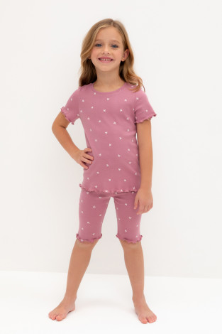 Пижама для девочки, артикул: К 1632, цвет: розовый