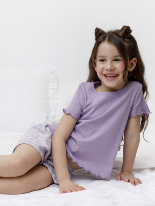 Пижама для девочки, артикул: К 1645, цвет: фиолетовый