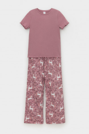 Пижама для девочки, артикул: К 1636, цвет: розовый - 2 фото