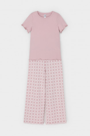 Пижама для девочки, артикул: К 1636, цвет: розовый - 2 фото