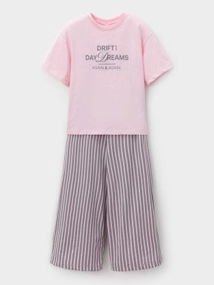 Пижама для девочки, артикул: МП 1666, цвет: светло-розовый - 2 фото