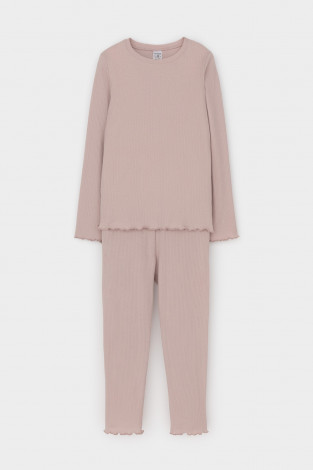 Пижама для девочки, артикул: К 1588, цвет: коричневый - 2 фото