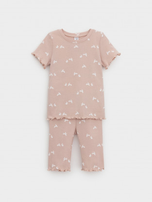 Пижама для девочки, артикул: К 1632, цвет: розовый - 2 фото