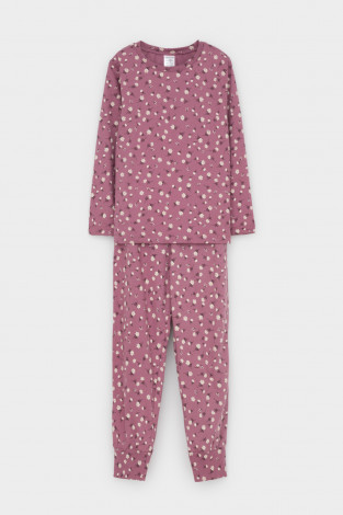 Пижама для девочки, артикул: К 1561, цвет: фиолетовый - 2 фото