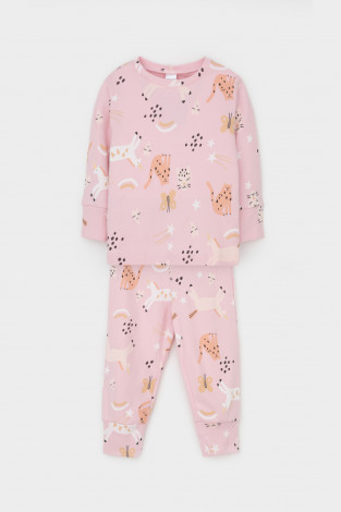 Пижама для девочки, артикул: К 1552, цвет: розовый - 2 фото