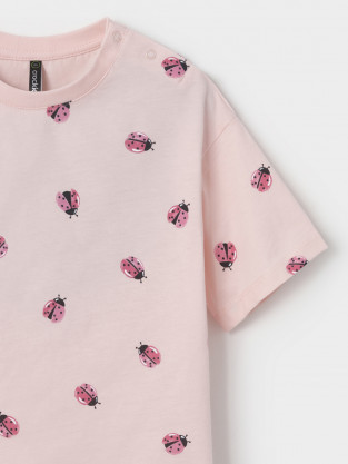 Футболка для девочки, артикул: КР 302962, цвет: светло-розовый - 2 фото