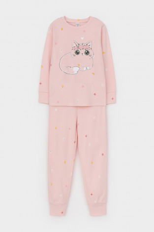 Пижама для девочки, артикул: К 1621, цвет: розовый - 2 фото