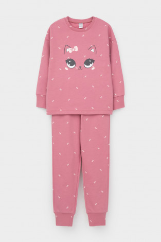 Пижама для девочки, артикул: К 1581, цвет: розовый - 2 фото