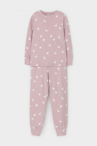 Пижама для девочки, артикул: К 1552, цвет: розовый - 2 фото