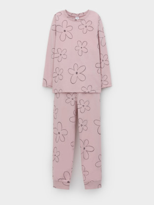 Пижама для девочки, артикул: К 1561, цвет: розовый - 2 фото