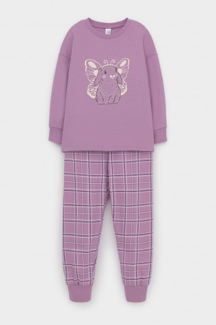 Пижама для девочки, артикул: К 1567, цвет: фиолетовый - 2 фото
