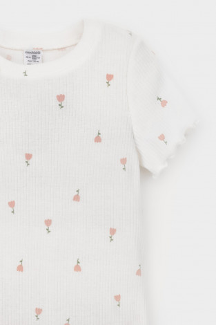 Пижама для девочки, артикул: К 1596-1, цвет: сахар - 2 фото