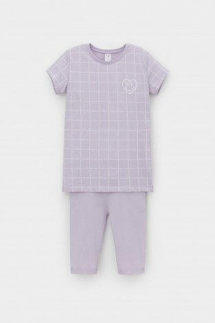 Пижама для девочки, артикул: К 1641, цвет: фиолетовый - 2 фото