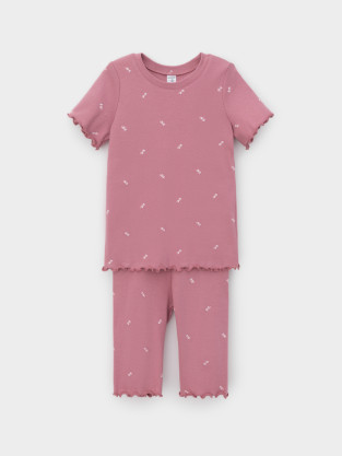Пижама для девочки, артикул: К 1632, цвет: розовый - 2 фото