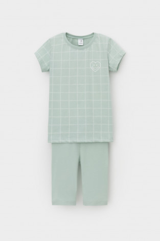 Пижама для девочки, артикул: К 1641, цвет: голубой - 2 фото