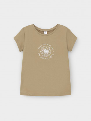 Футболка для девочки, артикул: КП 302763, цвет: коричневый - 2 фото
