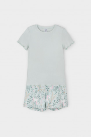 Пижама для девочки, артикул: К 1596, цвет: светло-серый5 - 2 фото