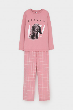 Пижама для девочки, артикул: К 1623, цвет: розовый - 2 фото