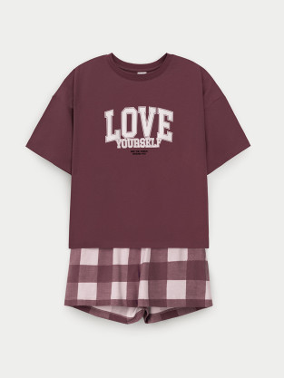 Пижама для девочки, артикул: МП 1658-1, цвет: коричневый - 2 фото