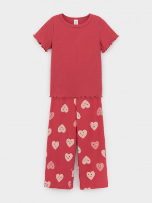 Пижама для девочки, артикул: МП 1659-1, цвет: бордовый - 2 фото