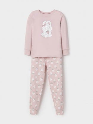 Пижама для девочки, артикул: К 1541, цвет: розовый - 2 фото