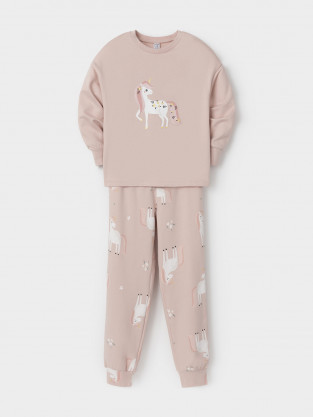 Пижама для девочки, артикул: К 1567, цвет: розовый - 2 фото