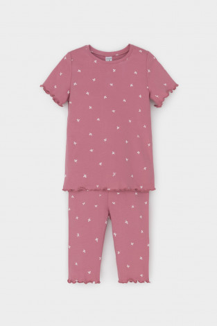 Пижама для девочки, артикул: К 1632, цвет: розовый - 2 фото
