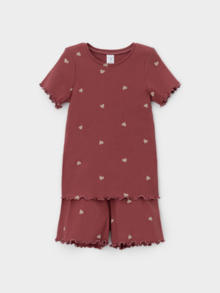 Пижама для девочки, артикул: К 1652, цвет: коричневый - 2 фото