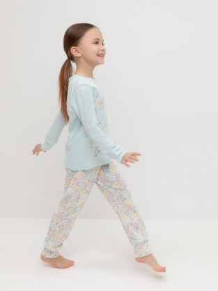 Пижама для девочки, артикул: К 1541, цвет: голубой - 2 фото
