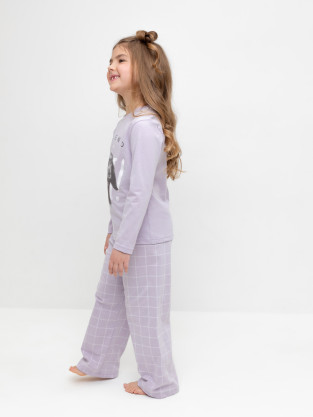Пижама для девочки, артикул: К 1623, цвет: фиолетовый - 2 фото