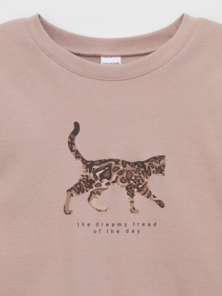 Пижама для девочки, артикул: К 1586/24, цвет: кофейный - 2 фото